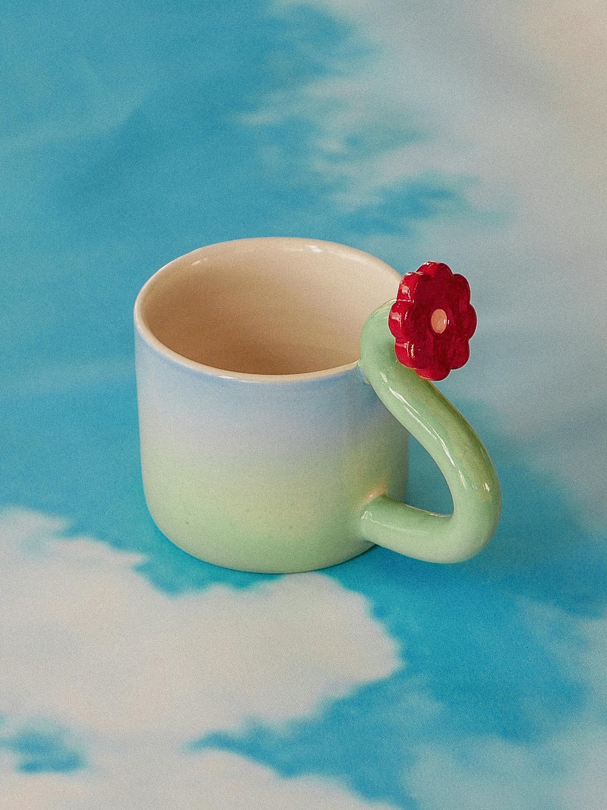 FIELD HANDMADE CERAMIC MUG (RED) - jeje.things