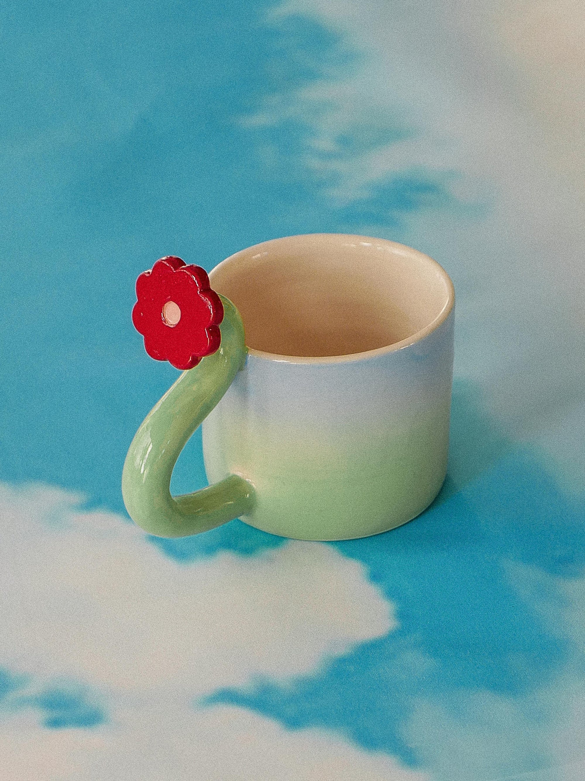 FIELD HANDMADE CERAMIC MUG (RED) - jeje.things