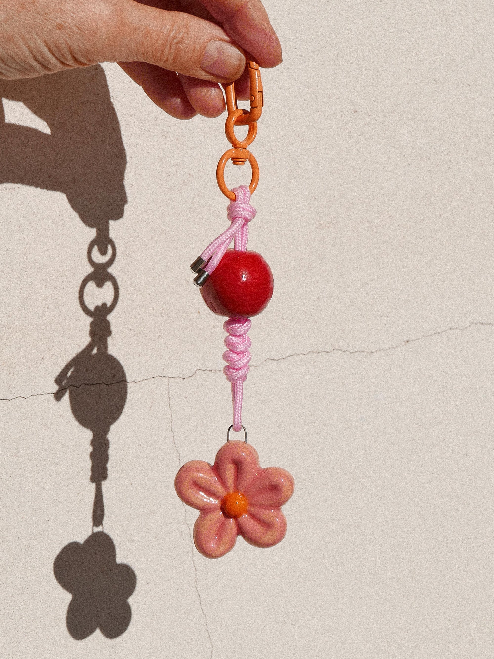 Ceramic Charm · Cherry & Flower  - jeje.things