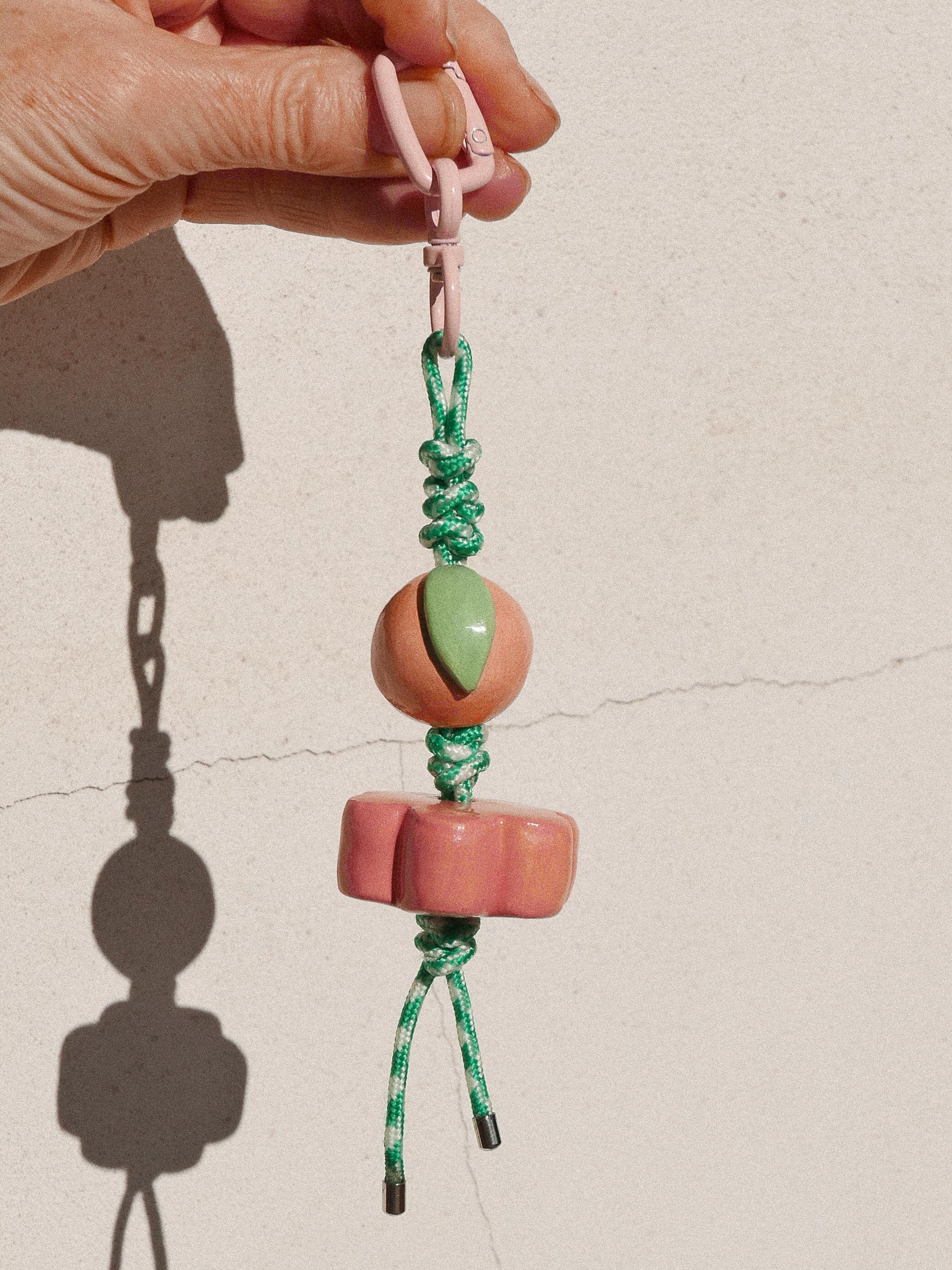 Ceramic Charm · Peach & Flower  - jeje.things