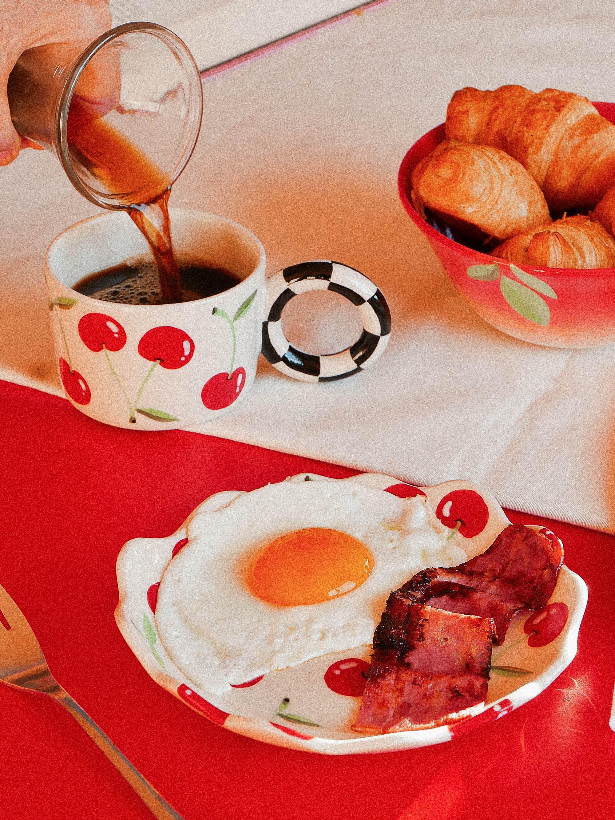 CHERRIES HANDMADE CERAMIC MUG | jeje.things