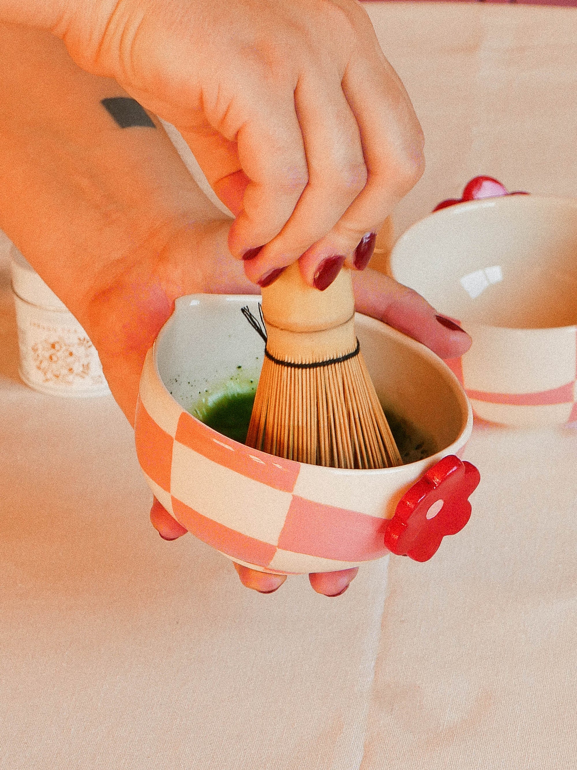 BLOOM HANDMADE CERAMIC MATCHA BOWL – Chawan with Spout | jeje.things