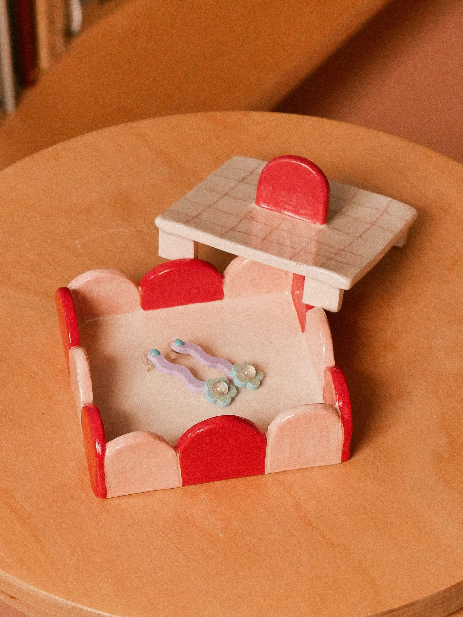 PINK AND RED SMALL JEWELRY BOX  | jeje.things