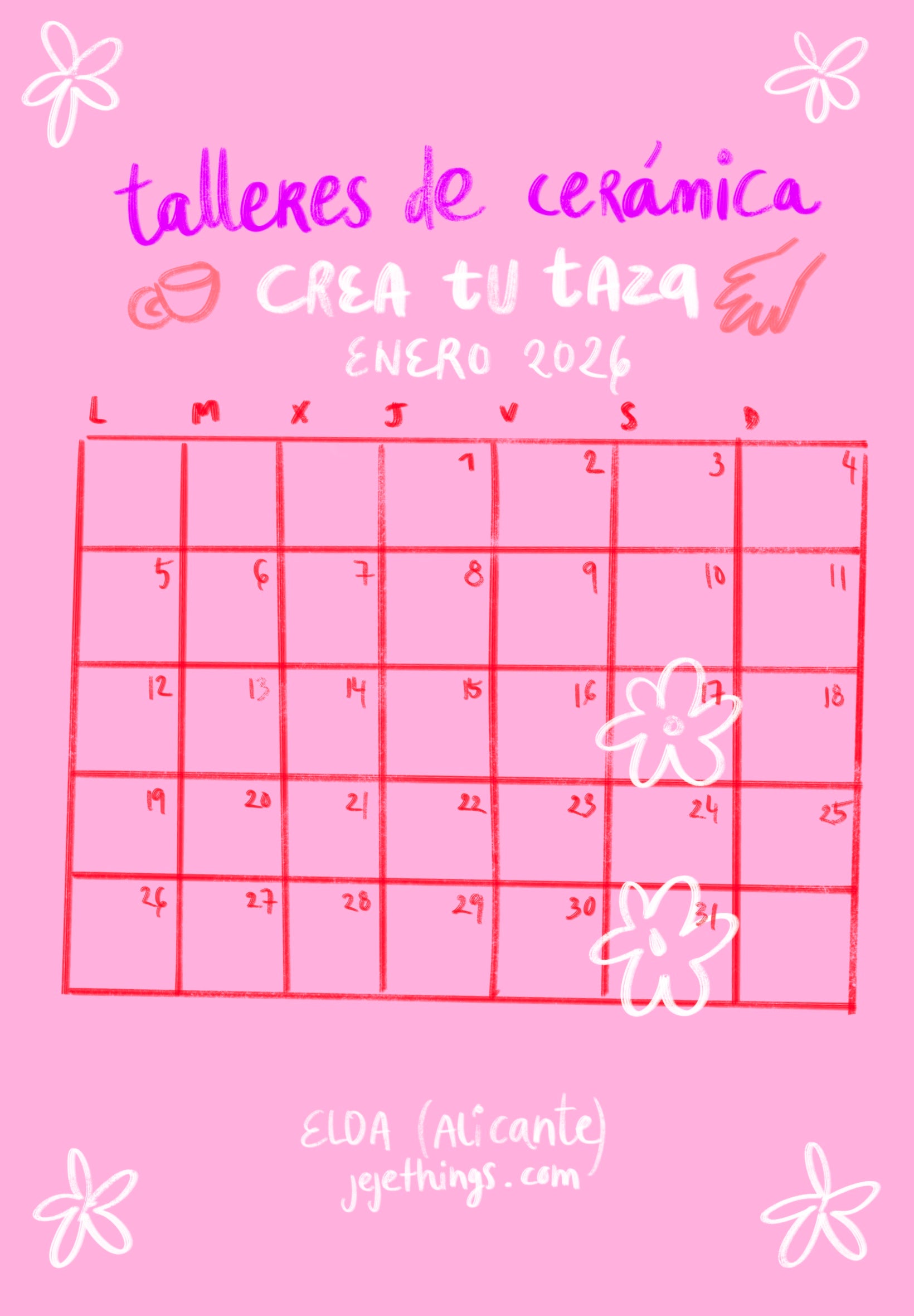 TALLER CERÁMICA - CREA TU TAZA - varias fechas