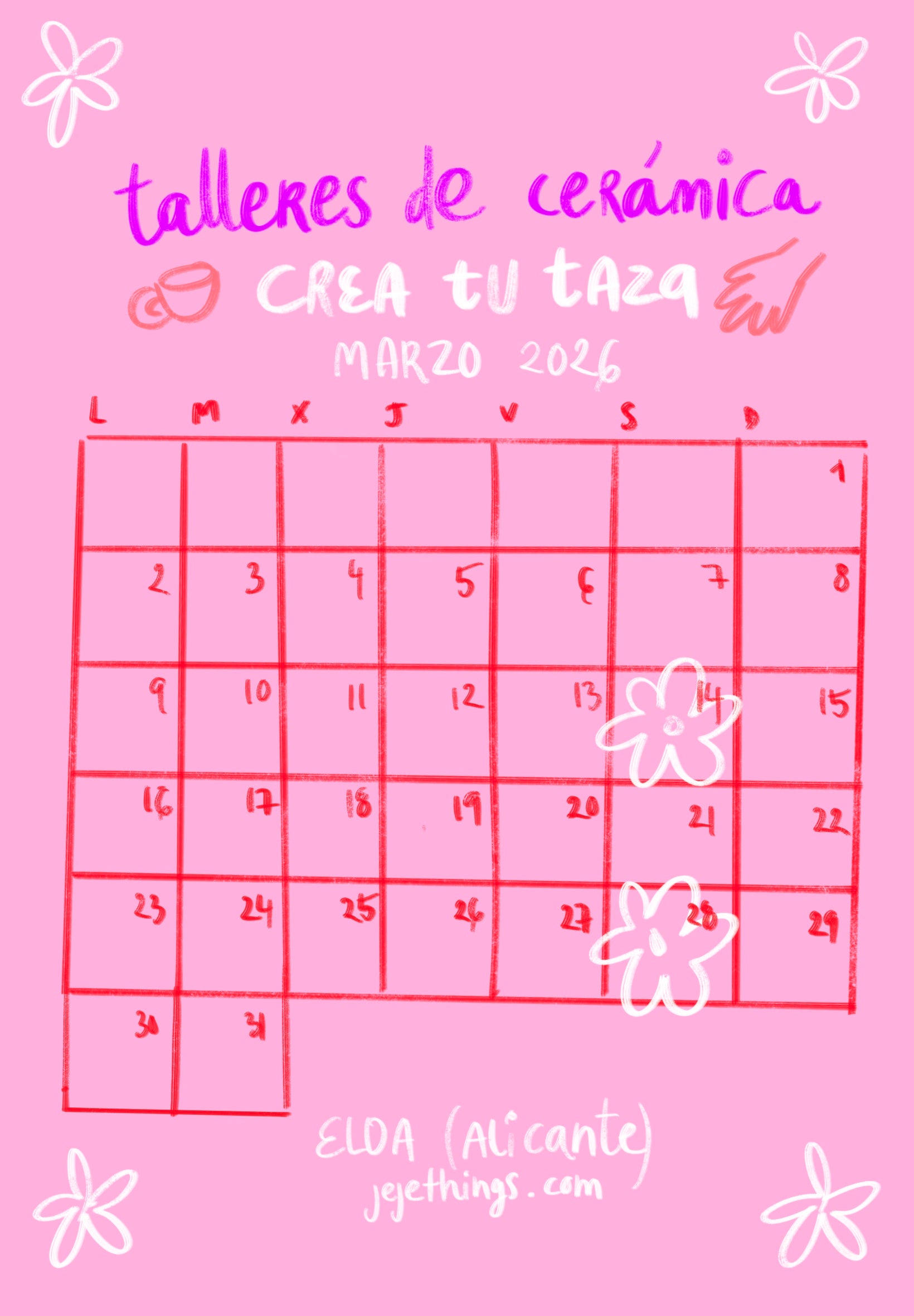 TALLER CERÁMICA - CREA TU TAZA - varias fechas