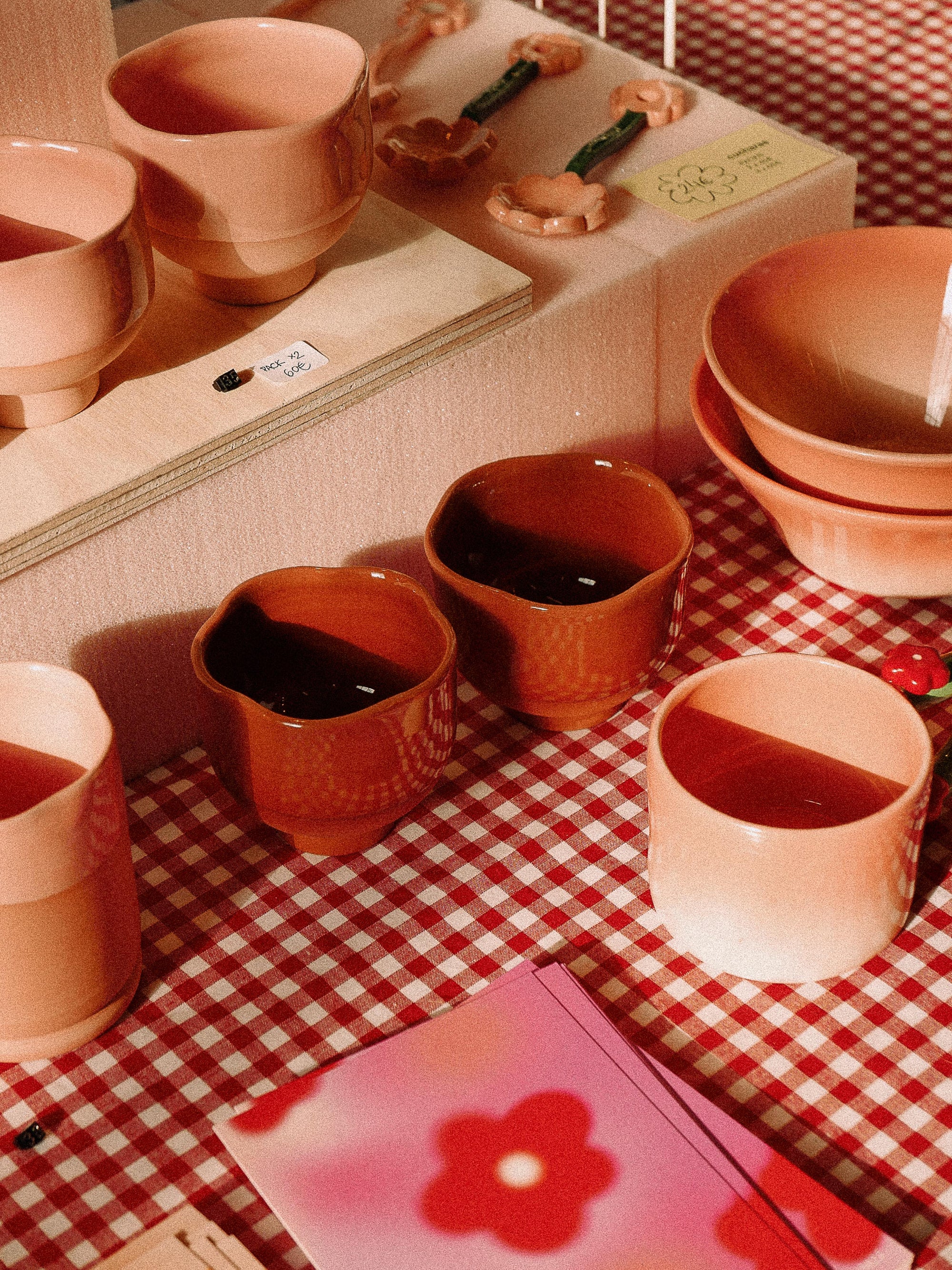 BURGUNDY HANDMADE CERAMIC CUP - jeje.things