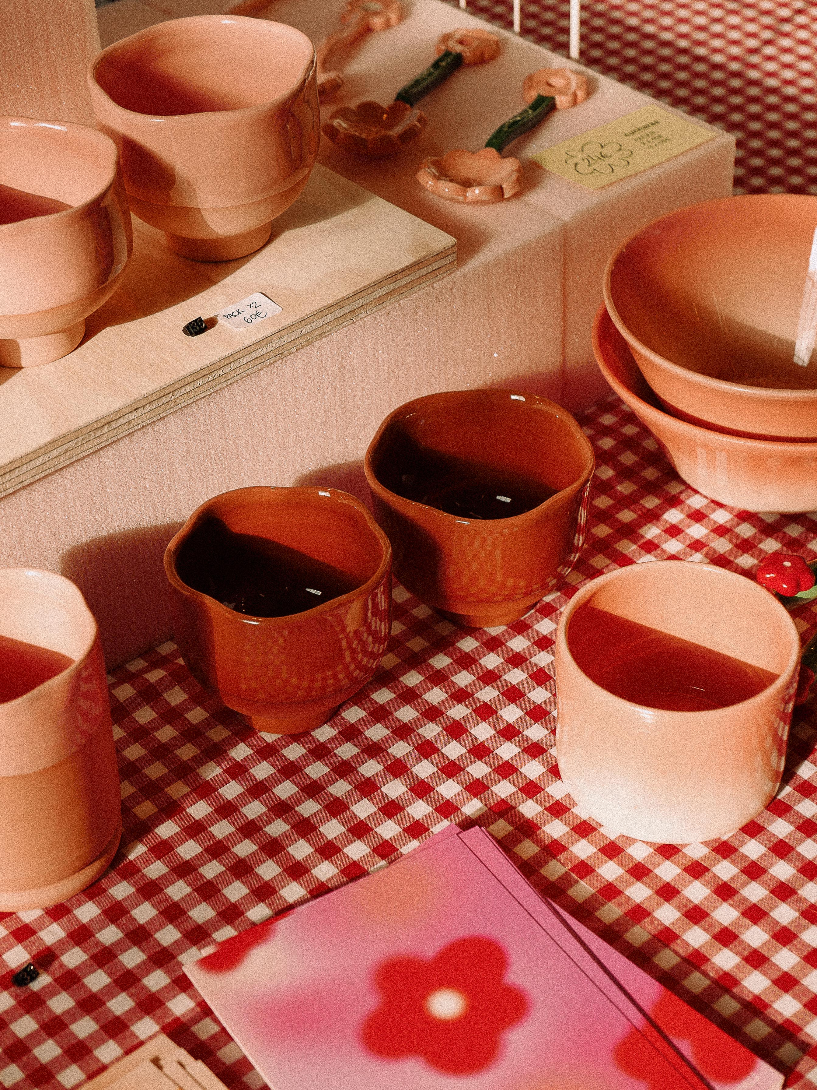 BURGUNDY HANDMADE CERAMIC CUP - jeje.things