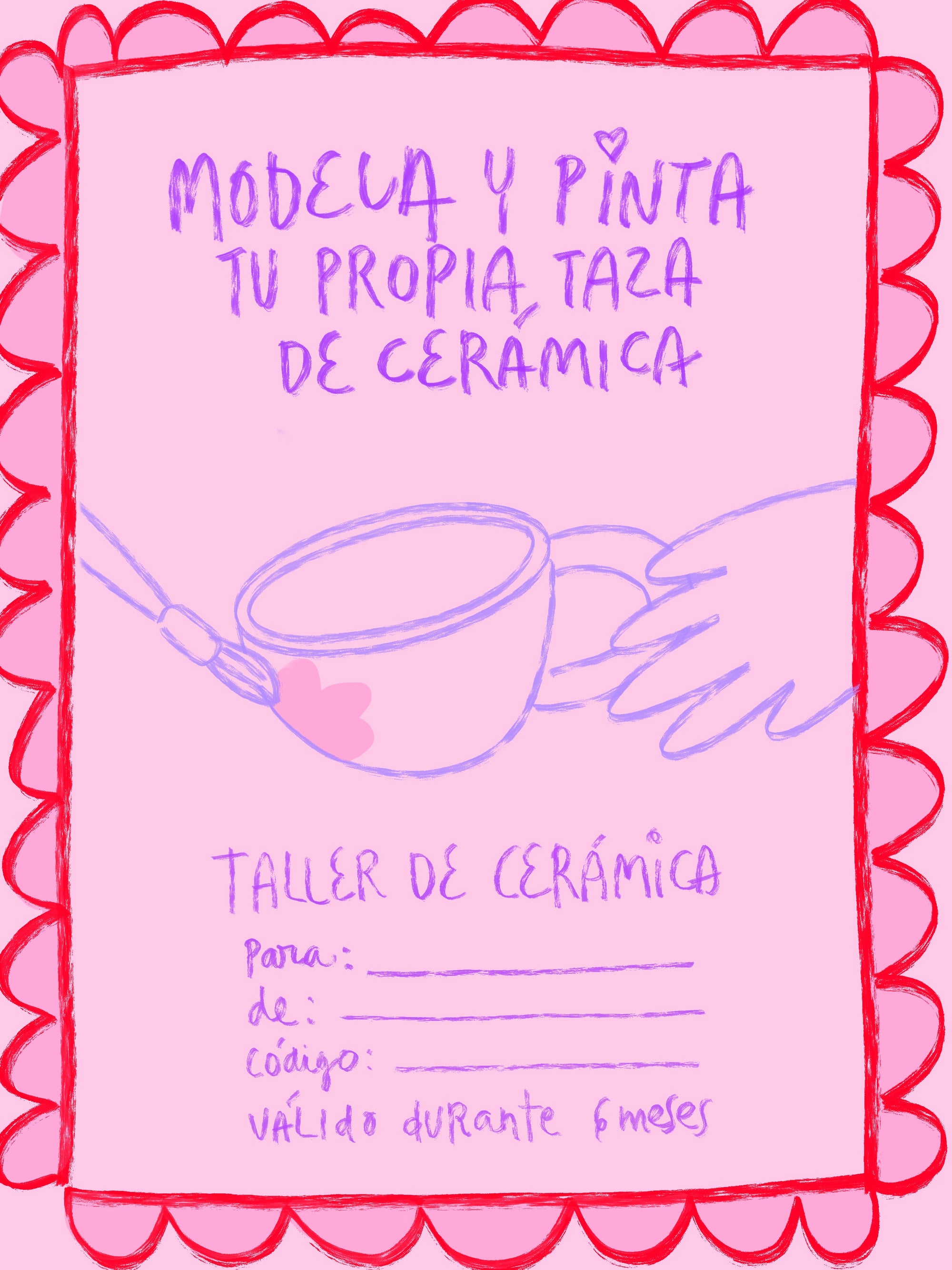 TARJETA REGALO _ TALLER MODELADO TAZA